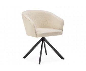 Кресло Дасти крутящиеся бежевое / черное