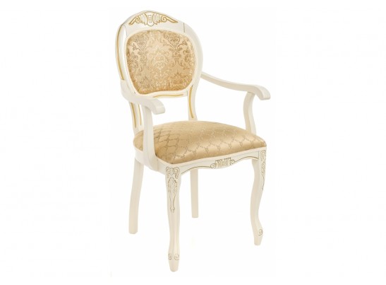 Кресло Лауро патина золото / бежевый тесьма 11 в Каменске-Уральском