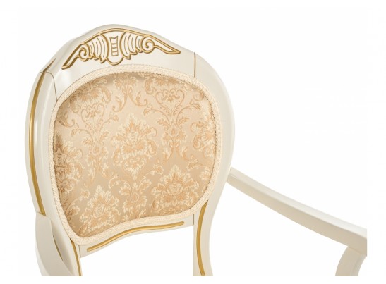 Кресло Лауро патина золото / бежевый тесьма 11 в Каменске-Уральском