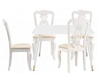 Обеденная группа Эрнол white / butter white