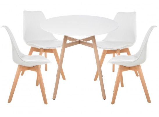 Обеденная группа Номиа 90 white / wood в Каменске-Уральском