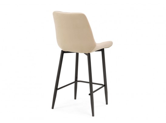 Полубарный стул Баодин велюр бежевый / черный в Каменске-Уральском