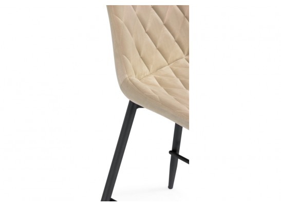 Полубарный стул Баодин велюр бежевый / черный в Каменске-Уральском