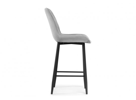 Полубарный стул Баодин велюр светло-серый / черный в Каменске-Уральском