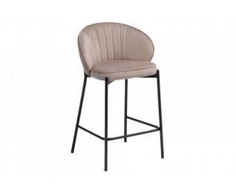 Полубарный стул Нейл латте / черный