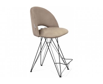 Полубарный стул SHT-ST34-1/S66-1 латте / чёрный муар