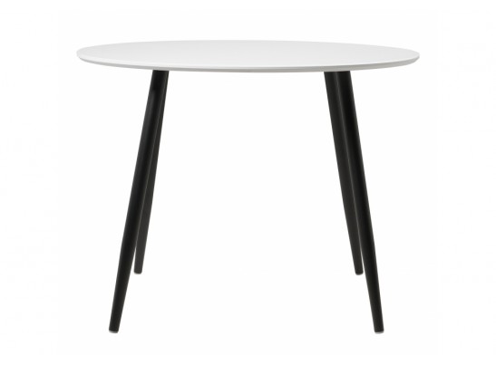 Стеклянный стол Анселм черные ноги / белый в Каменске-Уральском