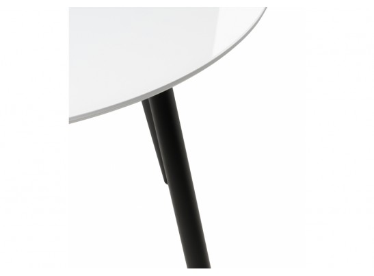 Стеклянный стол Анселм черные ноги / белый в Каменске-Уральском