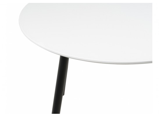 Стеклянный стол Анселм черные ноги / белый в Каменске-Уральском