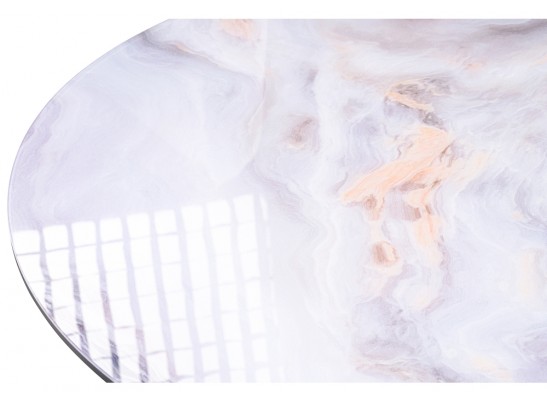 Стеклянный стол Анселм 100х76 кианит / черный в Каменске-Уральском