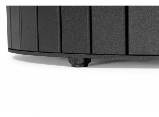 Стеклянный стол Гравент 110 кристл серый мрамор / черный