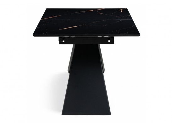 Стеклянный стол Стиг 180(230)х95х77 обсидиан / черный в Каменске-Уральском