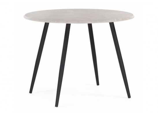 Деревянный стол Абилин 100х76 мрамор светло-серый / черный матовый