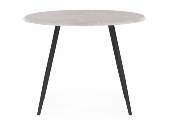 Деревянный стол Абилин 100х76 мрамор светло-серый / черный матовый