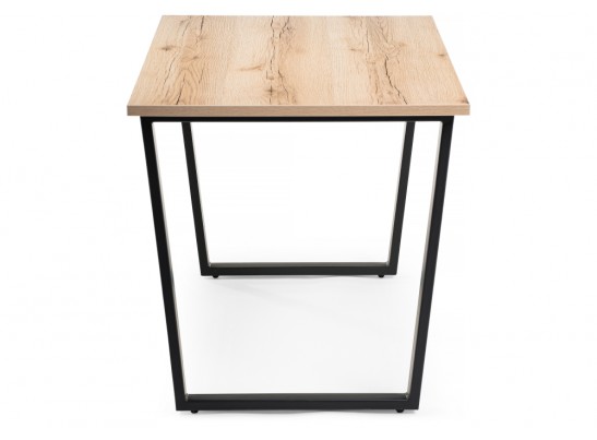 Стол Лота Лофт 120х74х75 25 мм дуб делано светлый / матовый черный в Каменске-Уральском