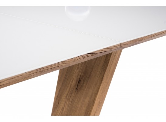 Стол на тумбе Петир 160 белый / дуб монтана в Каменске-Уральском