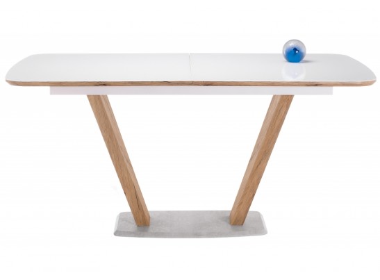 Стол на тумбе Петир 160 белый / дуб монтана в Каменске-Уральском