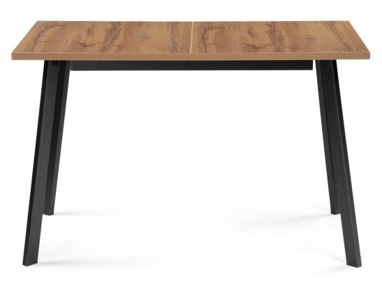 Деревянный стол Колон Лофт 120(160) х 75 черный матовый / дуб крафт золотой в Каменске-Уральском
