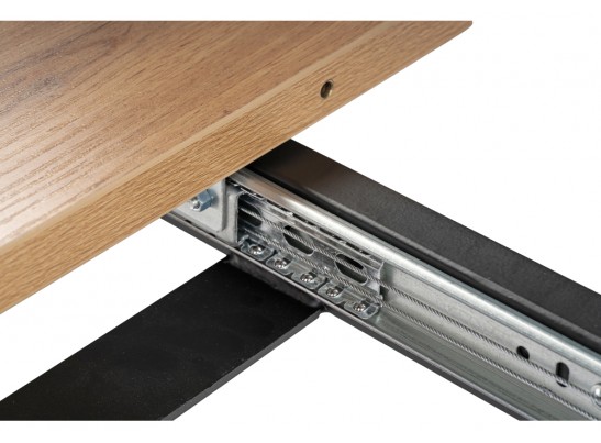 Деревянный стол Колон Лофт 120(160) х 75 черный матовый / дуб крафт золотой в Каменске-Уральском