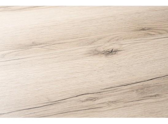 Стол Тринити Лофт 140x80x75 25 мм делано светлый / матовый черный в Каменске-Уральском