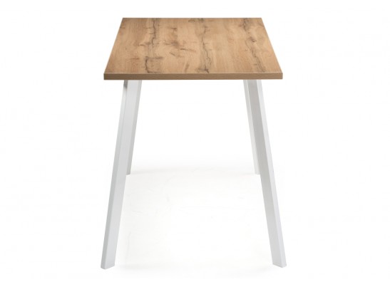 Деревянный стол Тринити Лофт 140х80 дуб крафт золотой / белый матовый в Каменске-Уральском