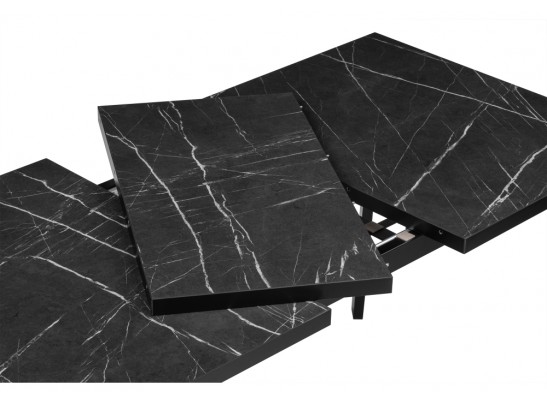 Стол Цефей 120(160)х75х75 файерстоун / черный матовый в Каменске-Уральском