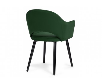 Стул на металлокаркасе Апри NEO confetti deep forest темно-зеленый / черный глянец