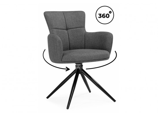 Стул на металлокаркасе Atlanta 1 крутящийся серый / черный в Каменске-Уральском