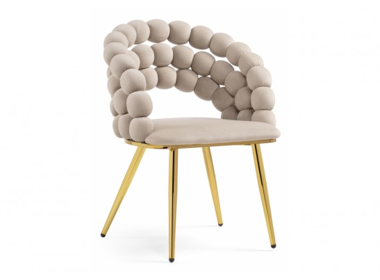 Стул на металлокаркасе Ball beige / gold в Каменске-Уральском
