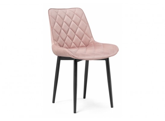 Стул на металлокаркасе Баодин велюр розовый / черный в Каменске-Уральском