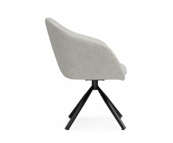 Стул на металлокаркасе Бартон 1 ткань мадера 3 / черный матовый