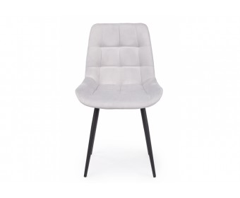 Стул на металлокаркасе Челси К светло-серый (zd 960) / черный