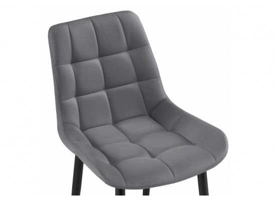 Стул на металлокаркасе Челси велюр темно-серый / черный в Каменске-Уральском