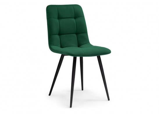 Стул на металлокаркасе Чилли К велюр зеленый / черный в Каменске-Уральском
