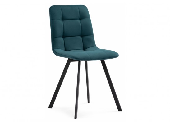 Стул на металлокаркасе Чилли морская волна / черный в Каменске-Уральском