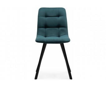 Стул на металлокаркасе Чилли морская волна / черный