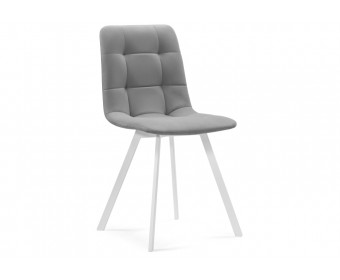 Стул на металлокаркасе Чилли светло-серый / белый