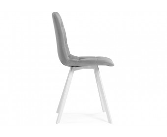 Стул на металлокаркасе Чилли светло-серый / белый