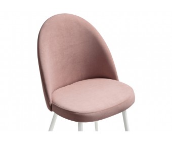 Стул на металлокаркасе Дагрун белый / пыльно-розовый