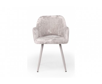 Стул на металлокаркасе Эолин латте (simple 008) / серый