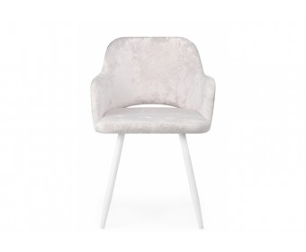 Стул на металлокаркасе Эолин светло-бежевый (simple 011) / белый