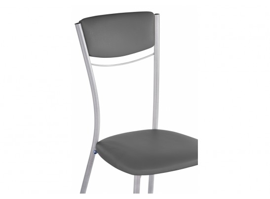 Стул на металлокаркасе Goki с мягкой спинкой серый полимер / светлый мусс в Каменске-Уральском