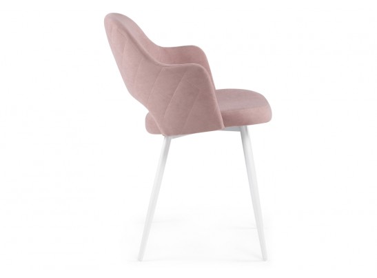 Стул на металлокаркасе Гутрид прошивка ромбы сзади пыльно-розовый / белый в Каменске-Уральском