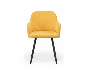 Стул на металлокаркасе Инфини горчичный (ocean 016) / черный