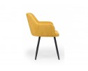 Стул на металлокаркасе Инфини горчичный (ocean 016) / черный в Каменске-Уральском