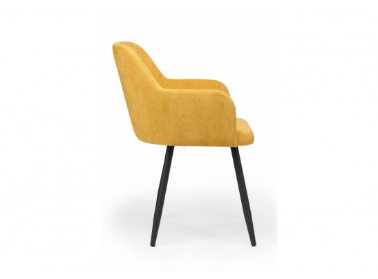 Стул на металлокаркасе Инфини горчичный (ocean 016) / черный в Каменске-Уральском