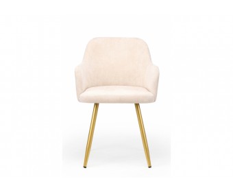 Стул на металлокаркасе Инфини латте (ocean 003) / золотой