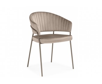 Стул на металлокаркасе Лео светло-коричневый (H-61) / коричневый