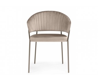 Стул на металлокаркасе Лео светло-коричневый (H-61) / коричневый