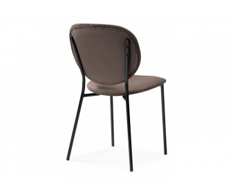 Стул на металлокаркасе Саранда кофе / черный глянец